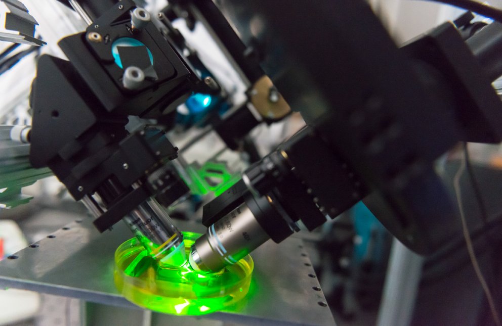 CAIC's prototype light sheet microscope funded by the Wolfson Foundation